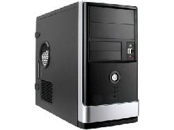 Корпус INWIN EMR-002 BS U2AXDX Micro ATX 350W (ATX2.3, 20+4pin, SATA, 12cm Fan) USB+Audio+Heatpipe, Черно-серебристый