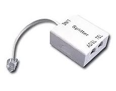 Сплиттер D-Link <DSL-30CF>  ADSL Splitter (вход 1xRJ-11 выход 2xRJ-11 ADSL+аналоговый телефон)